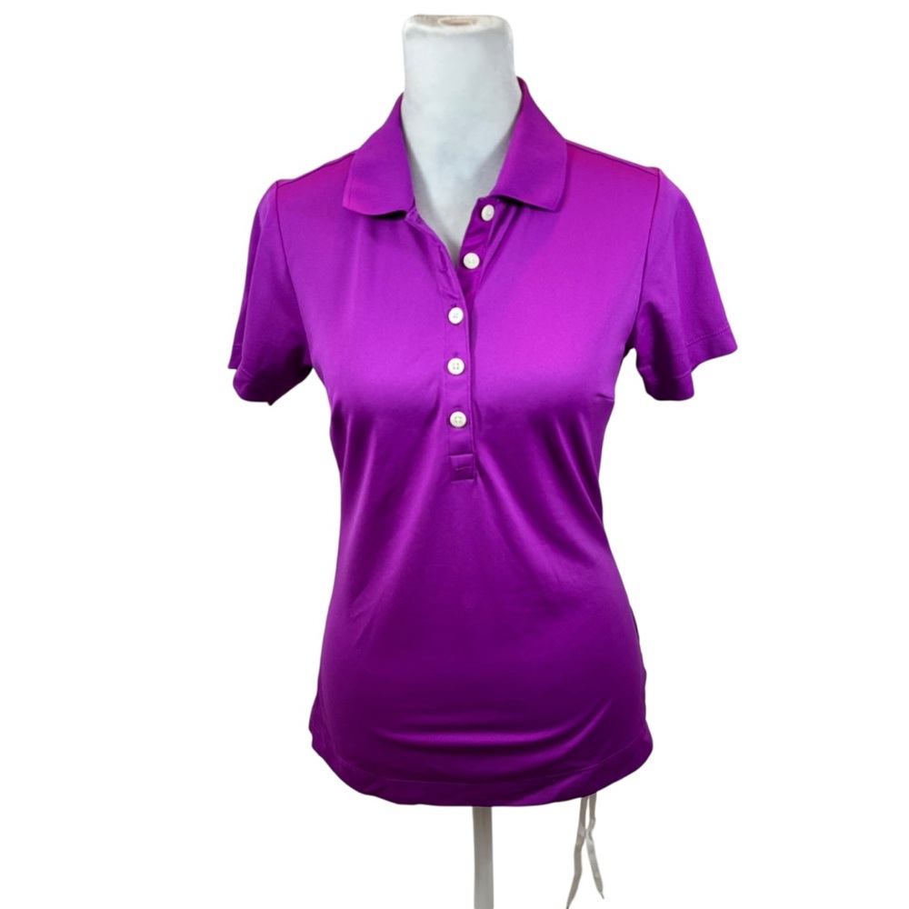 Ladies Nike Golf Dri-Fit Tour Performance Purple Polo Golf Shirt Size XS